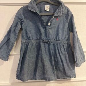 Carter's Denim Dress with Pink Heart Detail